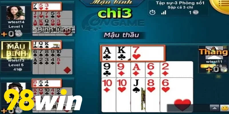 Luật chơi Mậu Binh 98WIN